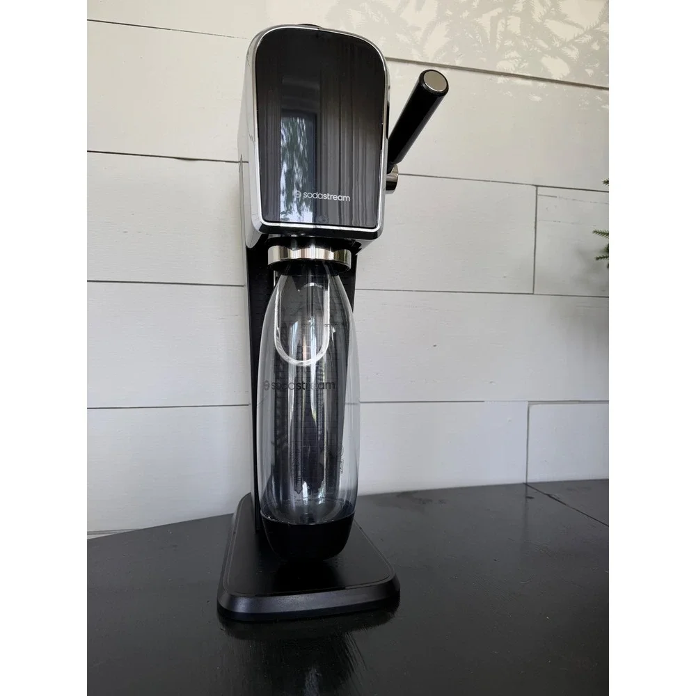 SodaStream Art Sparkling Water Maker Black Chrome Bundle with Pepsi & Bubly Mix